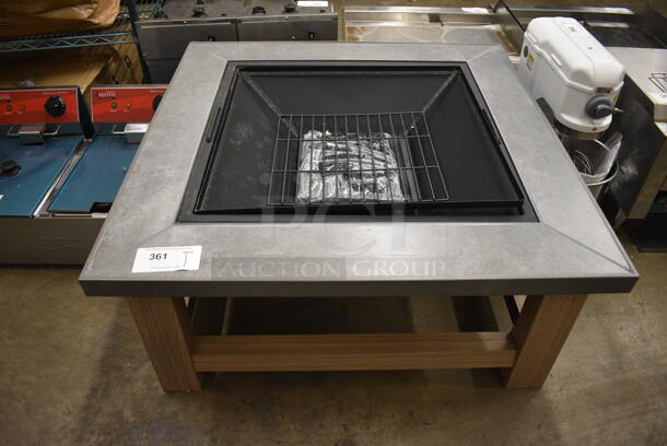 Metal Wood or Charcoal Fire Pit. 34x34x16