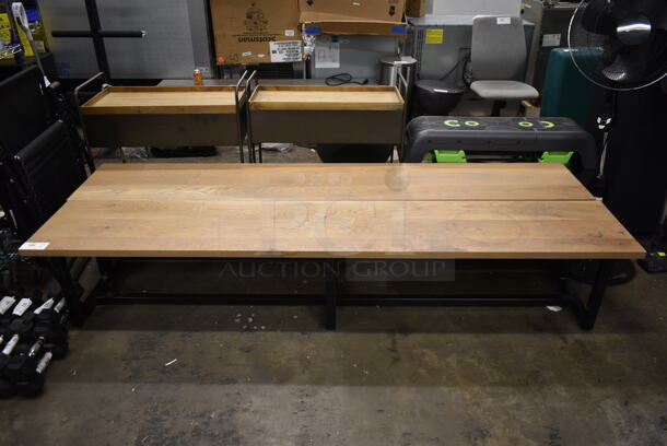 2 Wooden Benches. 2 Times Your Bid!