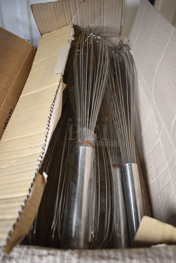 8 BRAND NEW IN BOX! Update Stainless Steel Whisks. 17.5". 8 Times Your Bid!