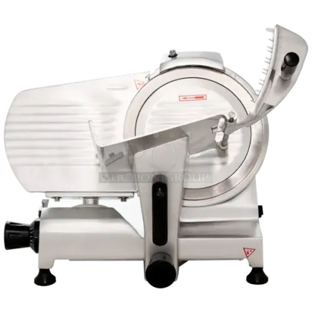BRAND NEW, NEVER USED!! Universal HBS-250 10" Manual Gravity Feed Meat Slicer - 1/4 hp