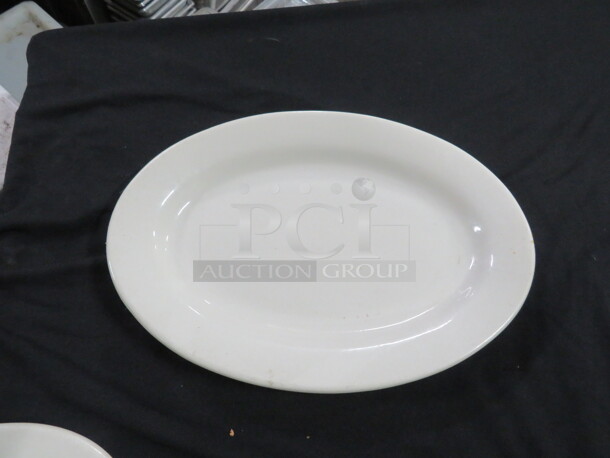 11.5 Inch  White Platter. 7XBID.