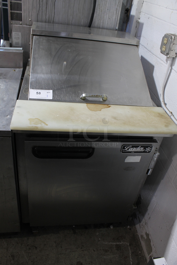 2016 Leader LM27 S/C Stainless Steel Commercial Sandwich Salad Prep Table Bain Marie Mega Top. 115 Volts, 1 Phase. Tested and Powers On But Does Not Get Cold