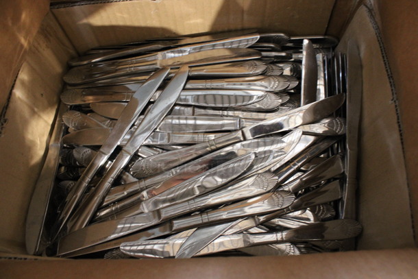 ALL ONE MONEY! Box of Metal Dinner Knives! Includes 9.75"
