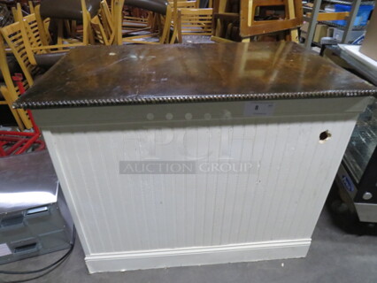 One Hostess Stand/Front Counter With 3 Shelves. 44X27X36