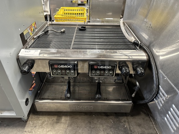 2013 Casadio Stainless Steel Commercial Countertop 2 Group Espresso Machine. 208/240 Volts, 1 Phase. 