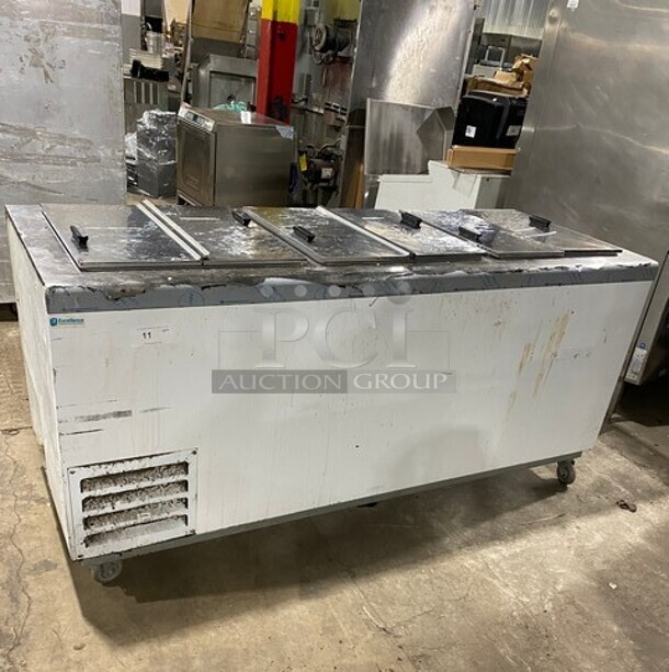 NICE! Late Model 2021 Excellence Ice Cream Dipping Cabinet Freezer! MODEL HFF-12 SN:2108109242 115V 1PH! Working When Removed! On Casters!