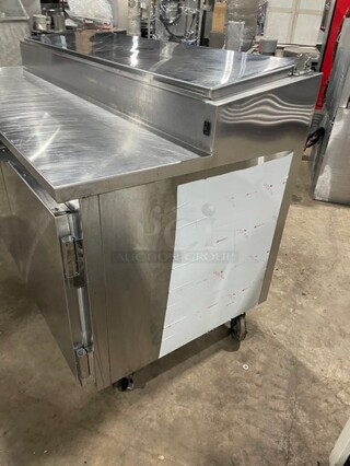 Marsal All Stainless Steel 72 Inch Refrigerated Pizza Prep Table Station! On Casters! Remote Compressor/No Compressor! 115V! Model: BM72R SN: 1961!