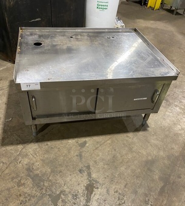 Solid Stainless-Steel Custom-Made Equipment Cabinet Stand! With Storage Cabinet! On Legs!