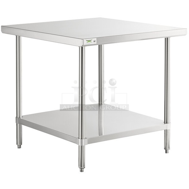 BRAND NEW SCRATCH AND DENT! Regency 600TS3636S 36" x 36" 16 Gauge Stainless Steel Commercial Work Table with Undershelf