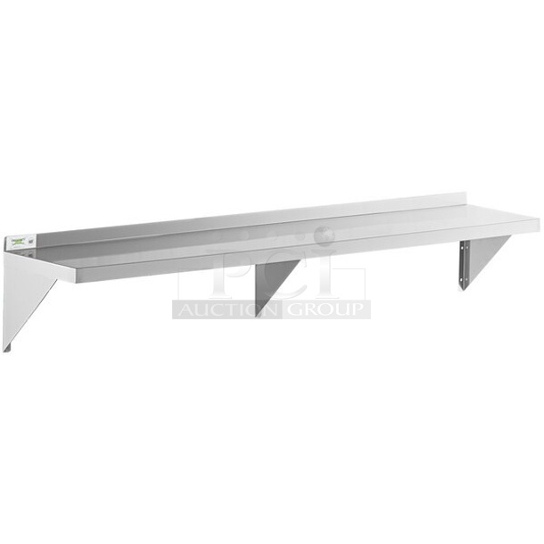 BRAND NEW SCRATCH AND DENT! Regency 600WS1272  18 Gauge Stainless Steel 12" x 72" Solid Wall Shelf