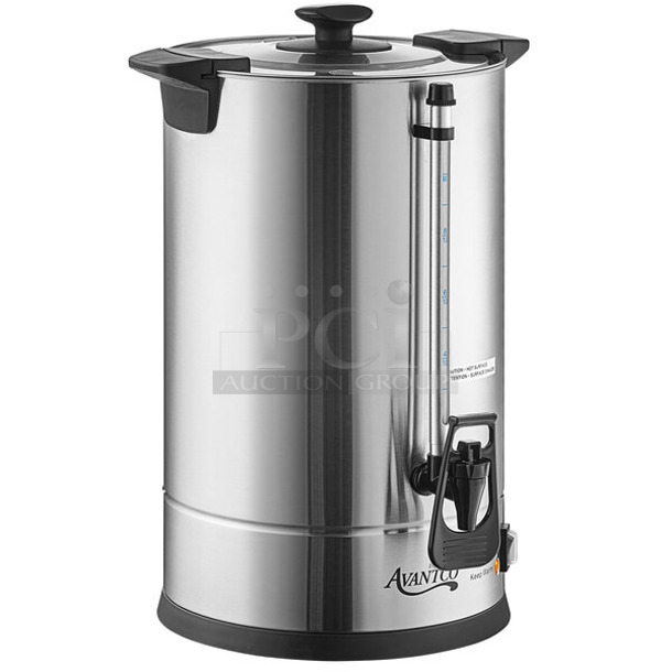 2 BRAND NEW SCRATCH AND DENT! Avantco 177CU100ETL Stainless Steel  100 Cup (500 oz.) Double Wall Stainless Steel Coffee Urn / Coffee Percolator. 2 Times Your Bid! - Item #1117466