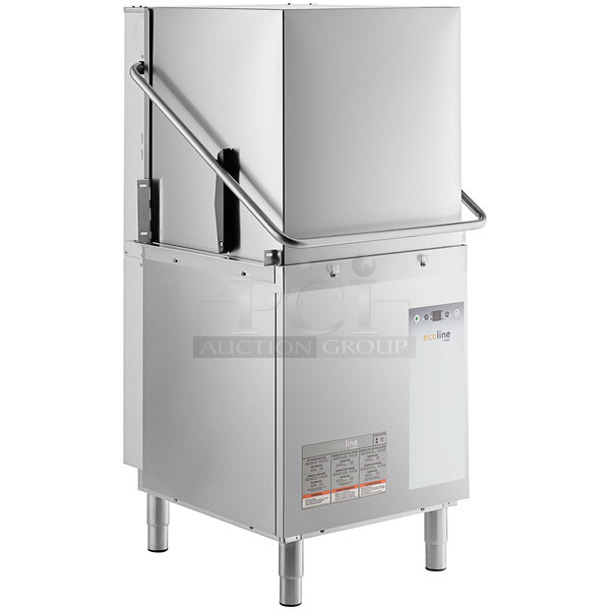 BRAND NEW SCRATCH AND DENT! 2023 Hobart EDH Stainless Steel Commercial Electric High Temperature Door-Type Dishwasher with Booster Heater. 208-240 Volts, 3 Phase. - Item #1128006