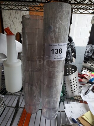 One Lot of Clear Plastic Tumblers