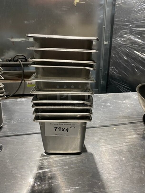 Commercial Steam Table/ Prep Table Food Pans! All Stainless Steel! 11x Your Bid!