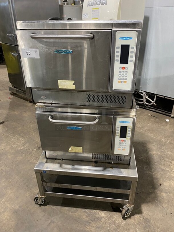 WOW! Turbo Chef Commercial Dual Rapid Cook Oven/ Microwave Oven! On Equipment Stand! All Stainless Steel! On Legs! 2x Your Bid Makes One Unit! Model: NGC 208/230/240V