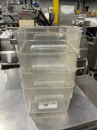 Cambro Polycarbonate Clear Food Storage Containers! With Handles! Model: 12SFSCW! All One Money!