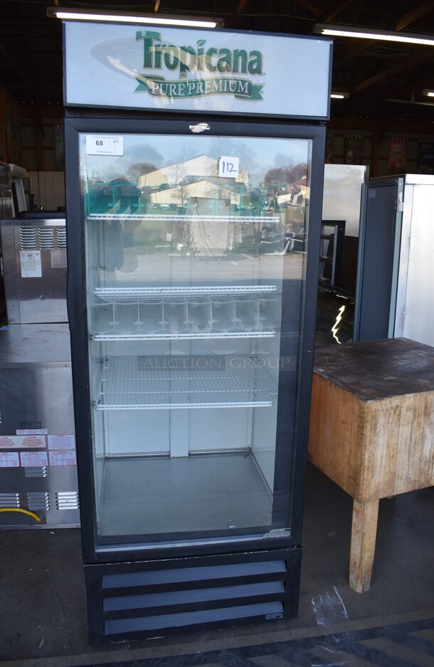 Cornelius VR-26-BEV-SOBE-RH Metal Commercial Single Door Reach In Cooler Merchandiser w/ Poly Coated Racks. 115 Volts, 1 Phase. Tested and Working!