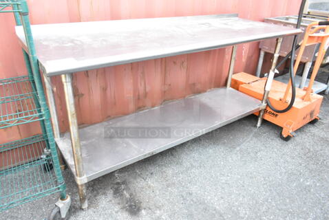 Stainless Steel Table w/ Metal Under Shelf. 