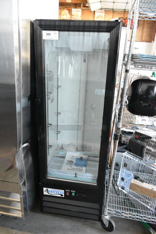 Avantco 178GDC10HCB Metal Commercial Single Door Reach In Cooler Merchandiser. 115 Volts, 1 Phase. Tested and Does Not Power On