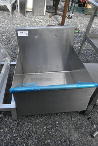 Stainless Steel Single Bay Sink. No Legs. 