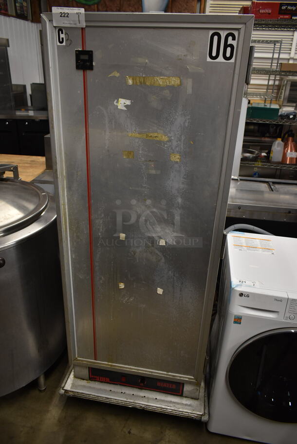 Wilder Metal Commercial Heated Holding Cabinet on Commercial Casters. Cannot Test Due To Cut Power Cord