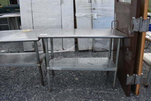 Stainless Steel Table w/ Metal Under Shelf. 48x24x38