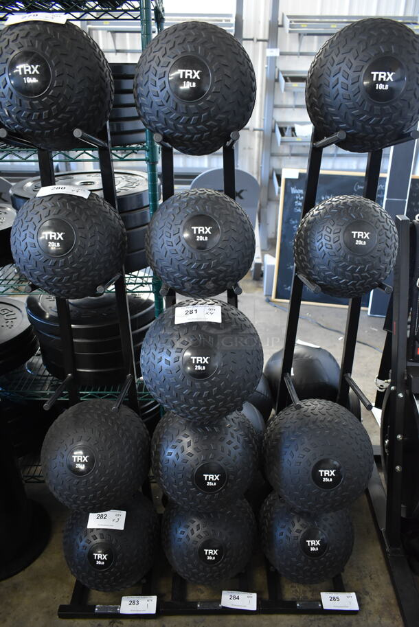 Power Systems Metal 5 Tier Black Medicine Ball Tree. Does Not Come w/ Contents.