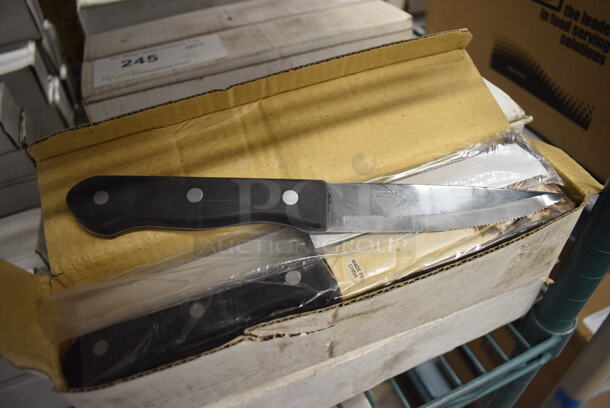 48 BRAND NEW IN BOX! Walco Stainless Steel Steak Knives. 9.5". 48 Times Your Bid!