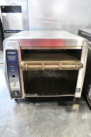 Waring CTS1000 Stainless Steel Commercial Countertop Conveyor Toaster Oven. 120 Volts, 1 Phase. 