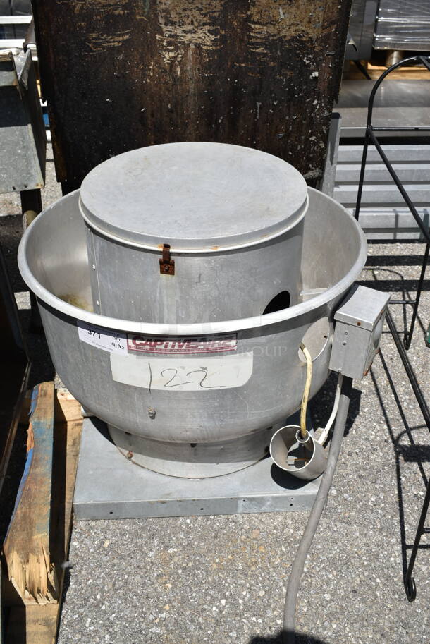 CaptiveAire Metal Commercial Rooftop Mushroom Exhaust Fan. 208 Volts, 1/3 Phase.