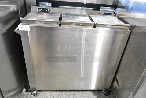 Dinex DXIDPC30180 Stainless Steel Commercial Plate Heater on Commercial Casters. 208 Volts, 1 Phase. 