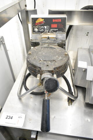 Metal Commercial Countertop Waffle Maker. 