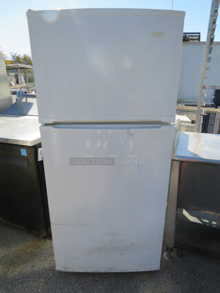 One Magic Chef Refrigerator/Freezer. Model# CTB182PARW. 115 Volt. 30X29X67