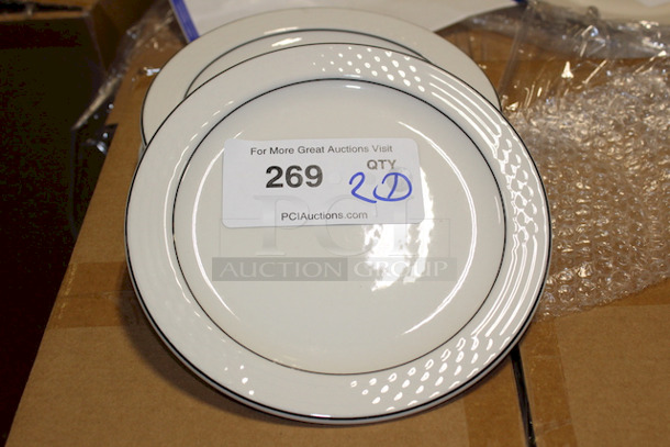NEW! Set of 20 Sterling China Dinner Plates, 9-3/4" 