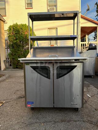 Turbo Air Undercounter Freezer Solid Door Two Section With Shelves and Storage
