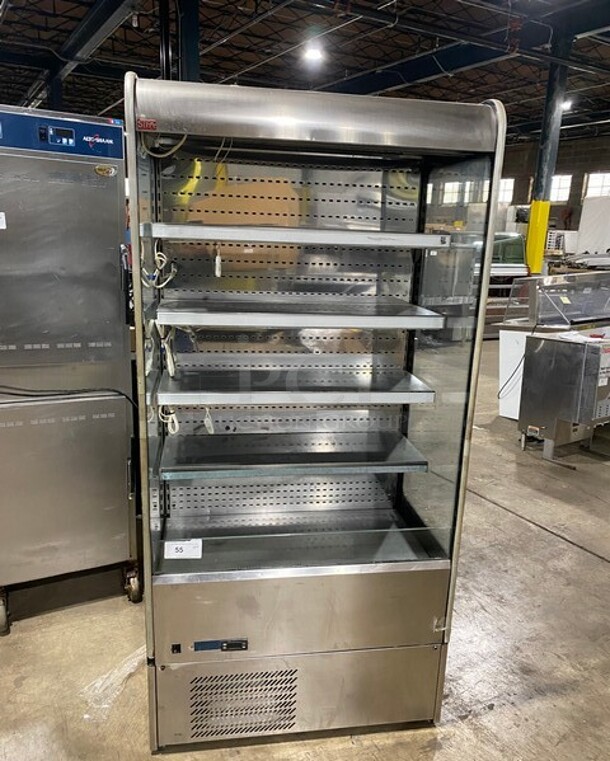 Sifa Commercial Refrigerated Open Grab-N-Go Display Case! With Pull Down Front Cover! Solid Stainless Steel! Model: GAEP6L096N0710 220/240V