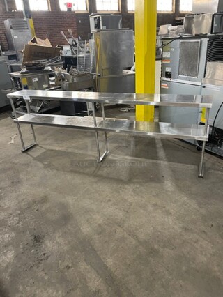 Boos Commercial Double Overhead Shelf! All Stainless Steel! Model OSED1296!