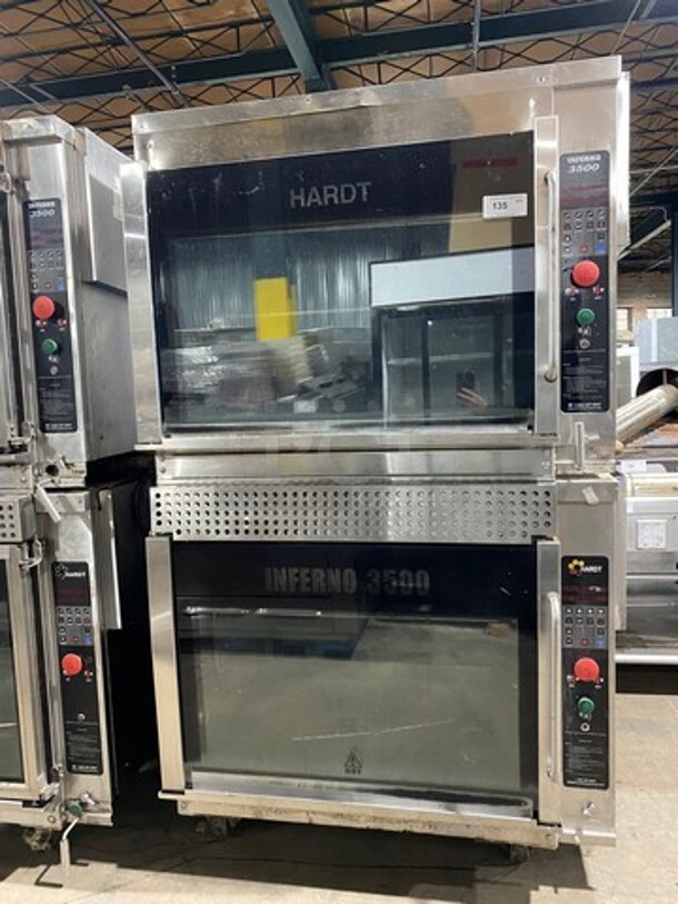 Hardt Commercial Natural Gas Powered Rotisserie Machine! With View Through Front Access Door! All Stainless Steel! Model: INFERNO3500 SN: 100235H10809