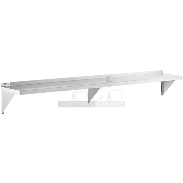 BRAND NEW SCRATCH AND DENT! Regency 600WS1296 18 Gauge Stainless Steel 12" x 96" Solid Wall Shelf