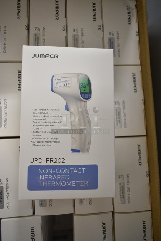 Box of 25 BRAND NEW! Jumper JPD-FR202 Non-Contact Infrared Thermometer. 25 Times Your Bid!