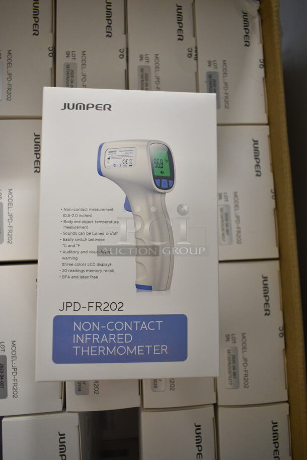 Box of 25 BRAND NEW! Jumper JPD-FR202 Non-Contact Infrared Thermometer. 25 Times Your Bid! - Item #1126936