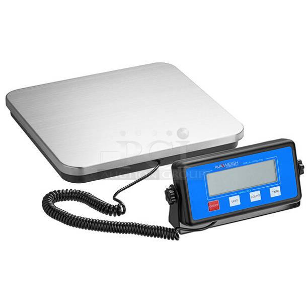BRAND NEW SCRATCH AND DENT! AvaWeigh 334RS220LP 220 lb. Low-Profile Digital Receiving Scale with Remote Display