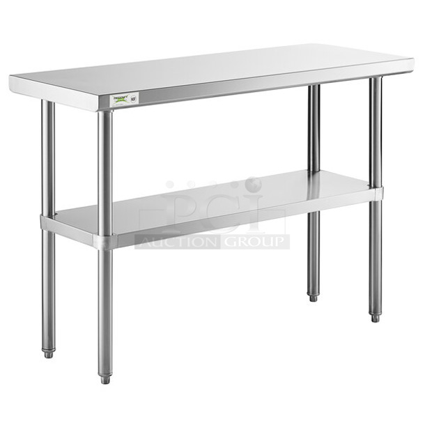 BRAND NEW SCRATCH AND DENT! Regency 600TS1848S 18" x 48" 16-Gauge 304 Stainless Steel Commercial Work Table with Undershelf