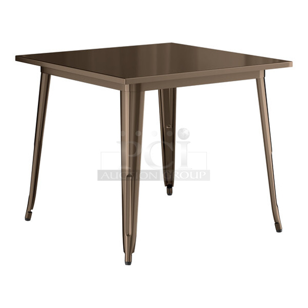 BRAND NEW SCRATCH AND DENT! Lancaster Table & Seating 164DA3636CPR Alloy Series 36" x 36" Copper Standard Height Outdoor Table