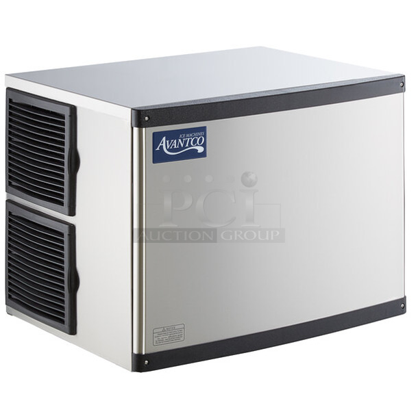 BRAND NEW SCRATCH AND DENT! Avantco 194MCH530A Stainless Steel Commercial Modular Half Cube Ice Machine - 500 lb. 115 Volts, 1 Phase. 