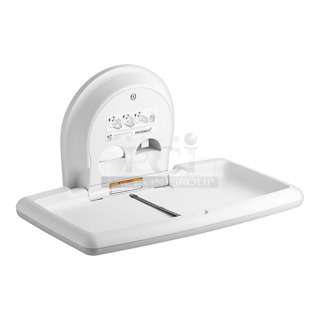 BRAND NEW SCRATCH AND DENT! Koala Kare KB300-05 White Granite Horizontal Surface-Mounted Baby Changing Station