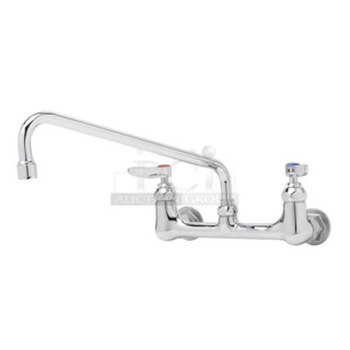 BRAND NEW SCRATCH AND DENT! T&S B-0231 Wall Mounted Pantry Faucet with 8" Adjustable Centers, 12" Swing Nozzle, and Eterna Cartridges