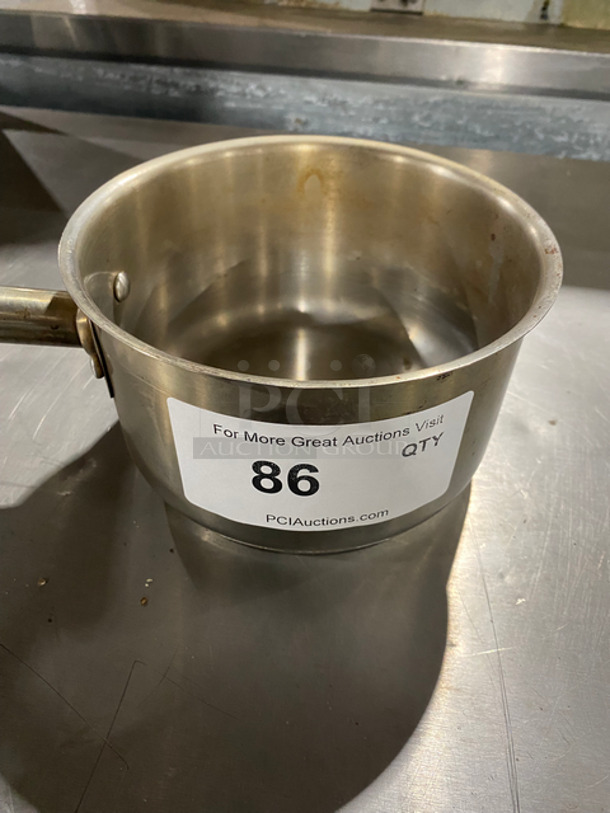 Winco Stainless Steel 6.5" Stock Pot! With Handle!