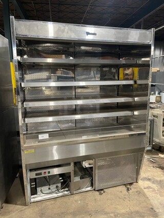 Custom Cool Commercial Refrigerated Open Grab-N-Go Case/Merchandiser! With 4 Shelves! All Stainless Steel!