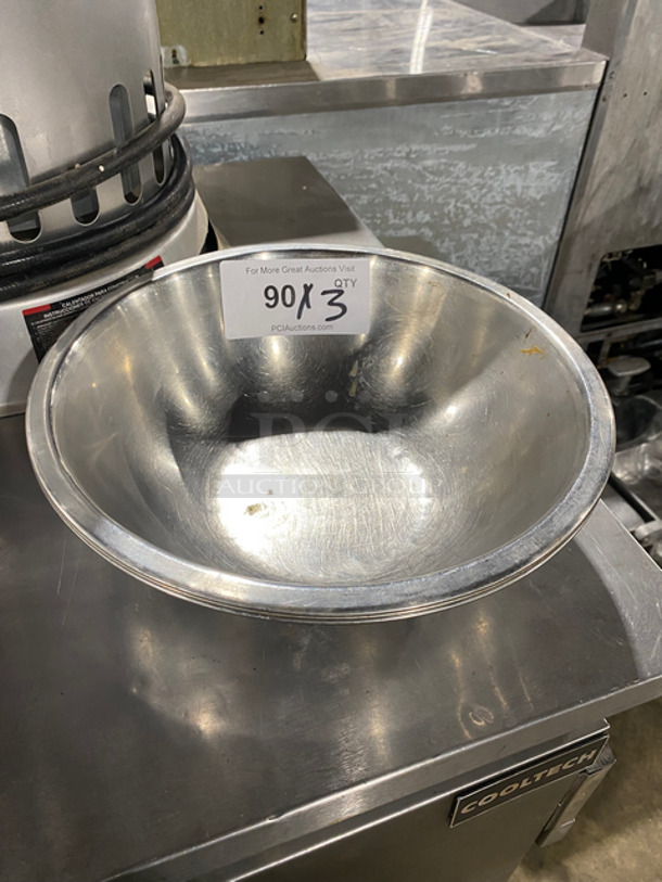 Stainless Steel 11" Mixing Bowls! 3x Your Bid!